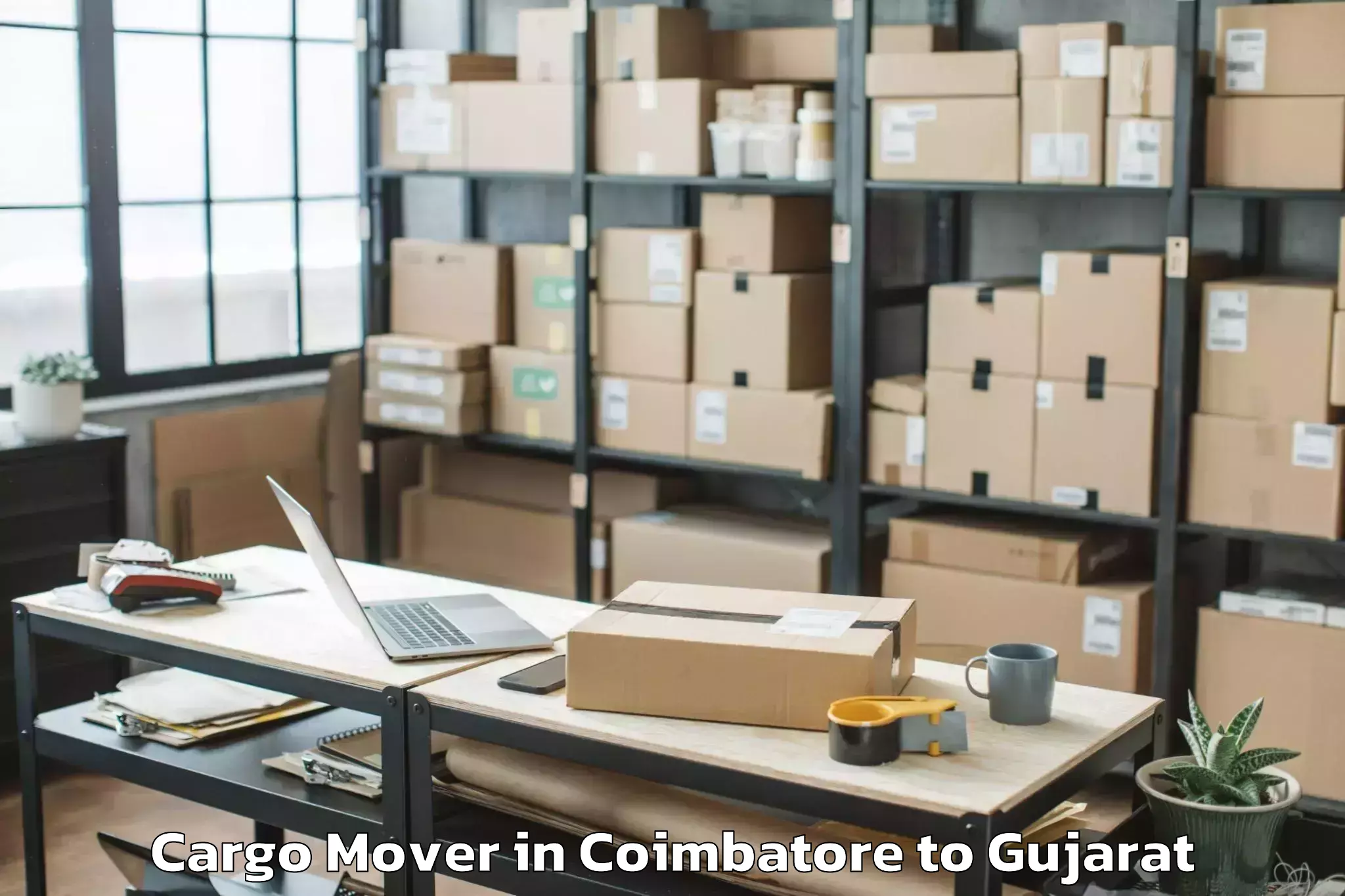 Top Coimbatore to Khambha Cargo Mover Available